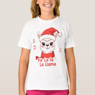 Camiseta Fa La La Llama Navidades de ciervos blancos