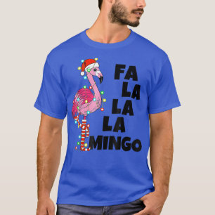 Camiseta Fa La La Mingo Flamingo Navidades Xmas Lights H