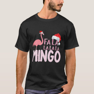 Camiseta Fa La La Mingo Flamingo Para Navidades
