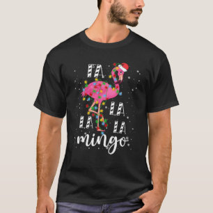 Camiseta Fa La La Mingo Flamingo Para Navidades Divertidos 