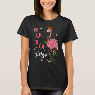 Camiseta Fa La La Mingo Flamingo Para Navidades Regalo De N