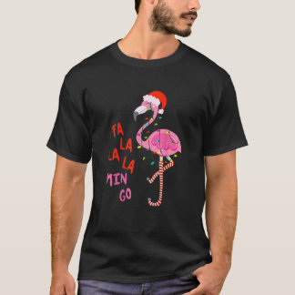 Camiseta Fa La La Mingo-Flamingo Para Navidades Xmas