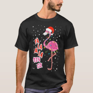Camiseta Fa La La mingo Flamingo para Navidades Xmas 1