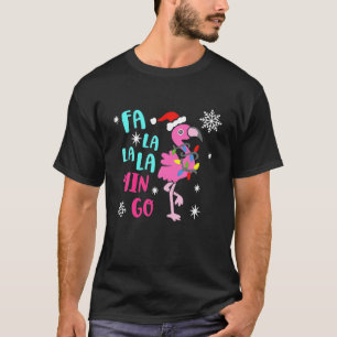 Camiseta Fa La La Mingo Flamingo Para Navidades Xmas Paja