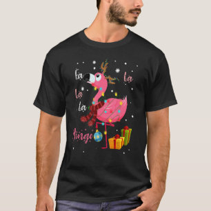 Camiseta Fa La La Mingo Flamingo Para Navidades Xmas Paja