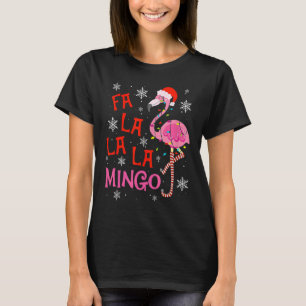 Camiseta Fa La La mingo Flamingo Para Navidades Xmas Paja