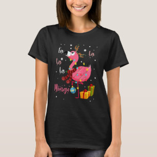 Camiseta Fa La La Mingo Flamingo Para Navidades Xmas Paja
