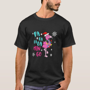 Camiseta Fa La La Mingo Flamingo Para Navidades Xmas Paja
