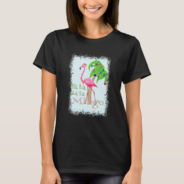 Camiseta Fa La La Navidades Flamingo Beach Xmas (Anverso)