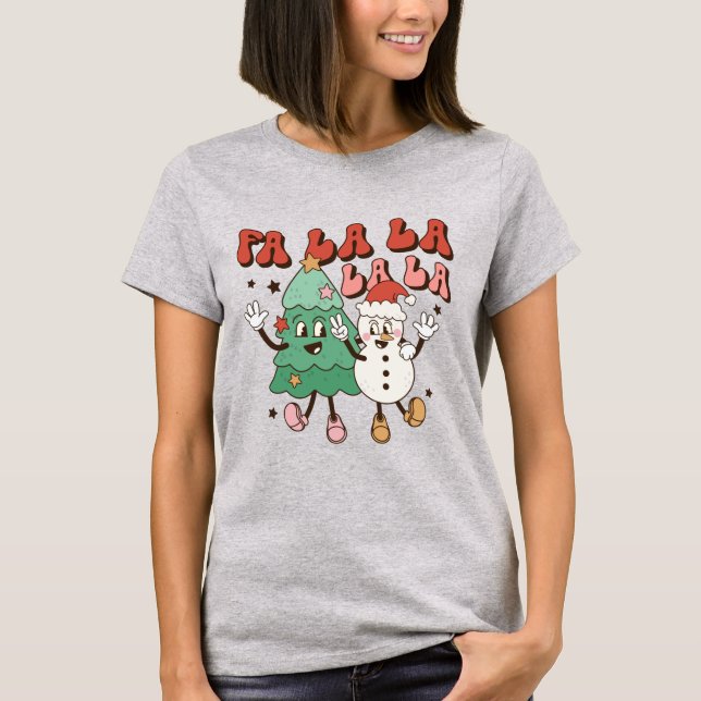 Camiseta Fa La La Navidades Holiday T-Shirt (Anverso)