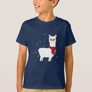 Camiseta Fa La Llama Camisas Navidades Camisas para niños