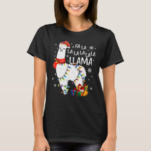 Camiseta Fa La Llama Divertidos Navidades Camisas Navidades