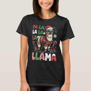 Camiseta Fa La Llama Es Graciosa Llama Navidades De Animale