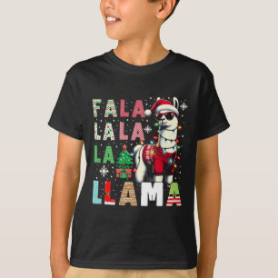 Camiseta Fa La Llama Es Graciosa Llama Navidades De Animale