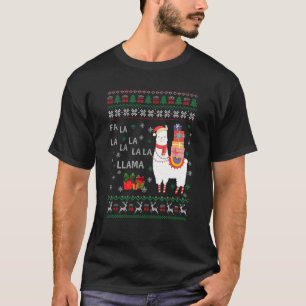 Camiseta Fa La Llama Feliz Navidad Lllama Men K