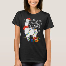 Camiseta Fa La Llama Funny Navidades Camisas Navidades