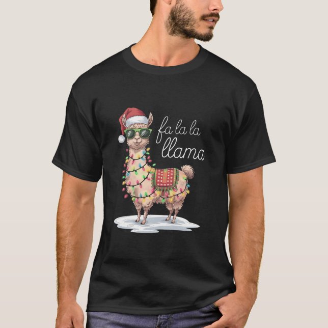 Camiseta Fa La Llama Navidades Pajamas Xmas (Anverso)
