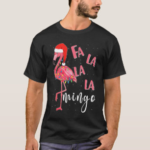 Camiseta Fa La Mingo Cute Flamingo Navidades Fla