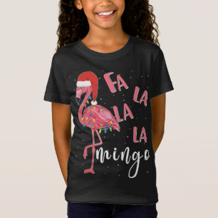 Camiseta Fa La Mingo Cute Flamingo Navidades Fla