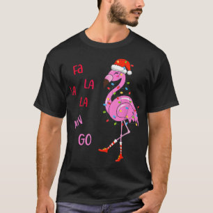 Camiseta Fa La Mingo Navidades Flamingo Tree Lights Sant'S