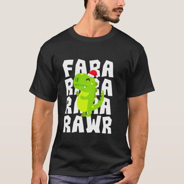 Camiseta Fa Ra Ra Ra Rawr Funny Navidades De Rex Dinosaur (Anverso)