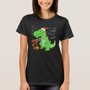 Camiseta Fa Ra Ra Rawr Navidades Dinosaurios Con Gorra De N