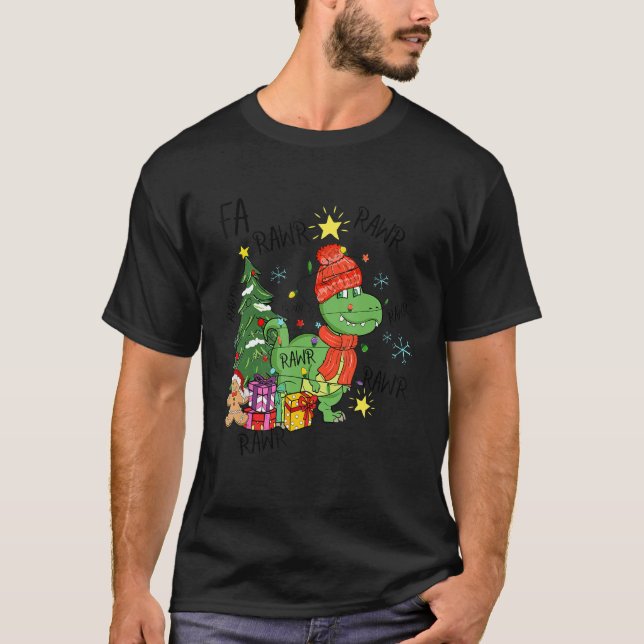 Camiseta Fa Rawr Rawr rex Christmas (Anverso)