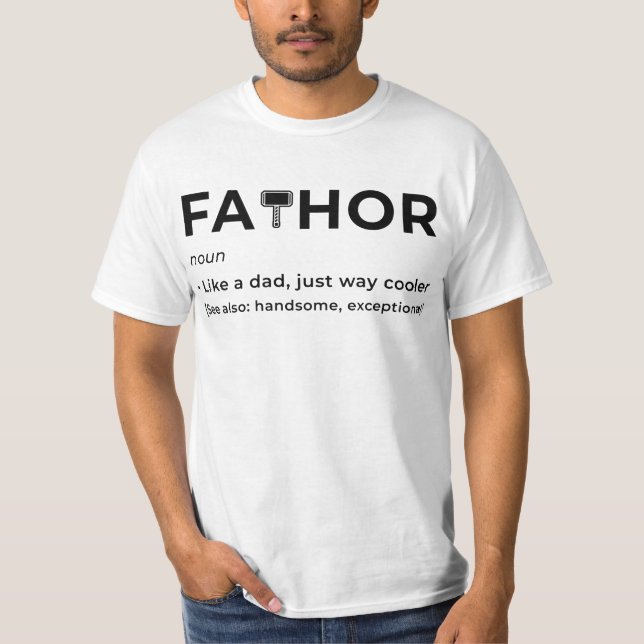 Camiseta Fa-Thor como papá héroe mucho poderoso padre como (Anverso)
