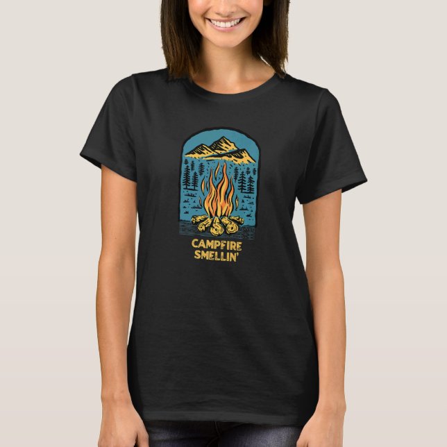 Camiseta Fa tropical del camping de verano de la hoguera (Anverso)