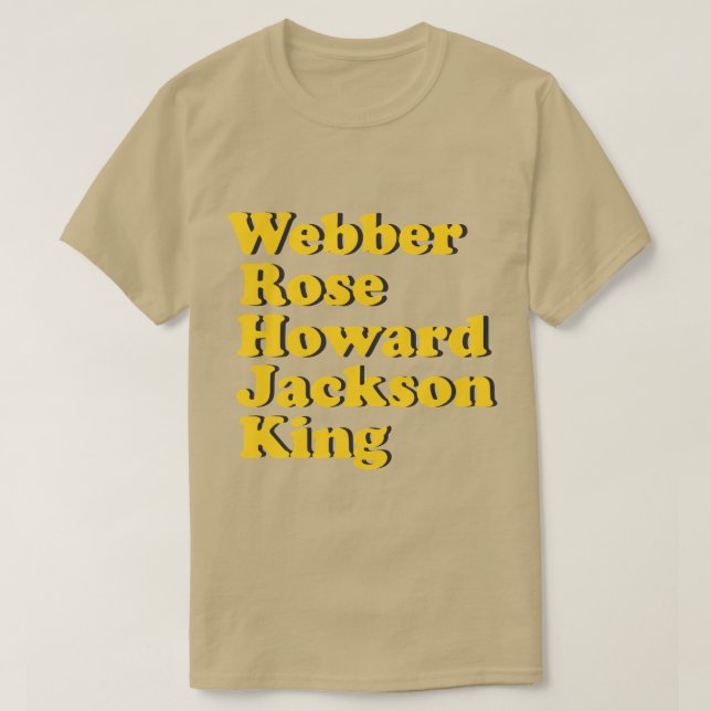 Camiseta Fab 5 Baloncesto (Diseño del anverso)