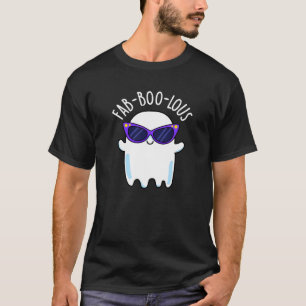 Camiseta Fab-Boo-Lous Gracioso Fantasma Pun Dark BG