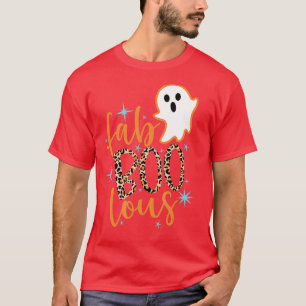 Camiseta Faboololous Leopard Fabulous Boos Autumn Pumpkin H