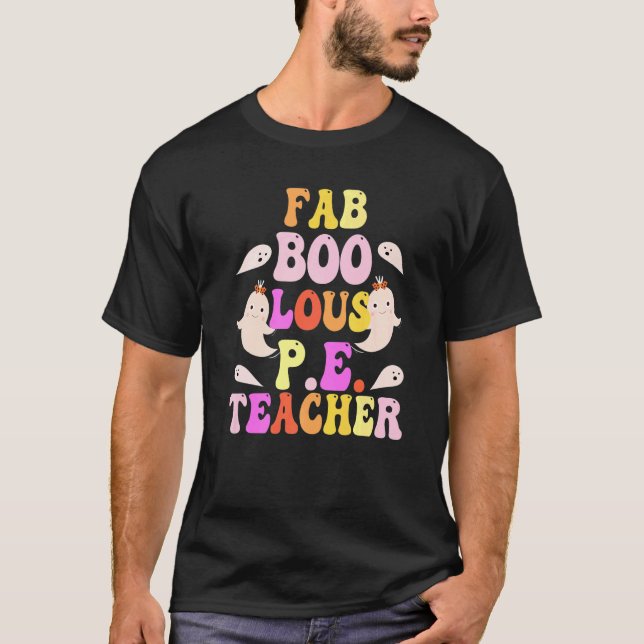 Camiseta Fabooloso disfraz de docente, este es mi espeluzna (Anverso)