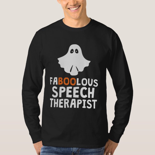 Camiseta Faboolous Fabulous Speech Therapist Teacher Hallow (Anverso)
