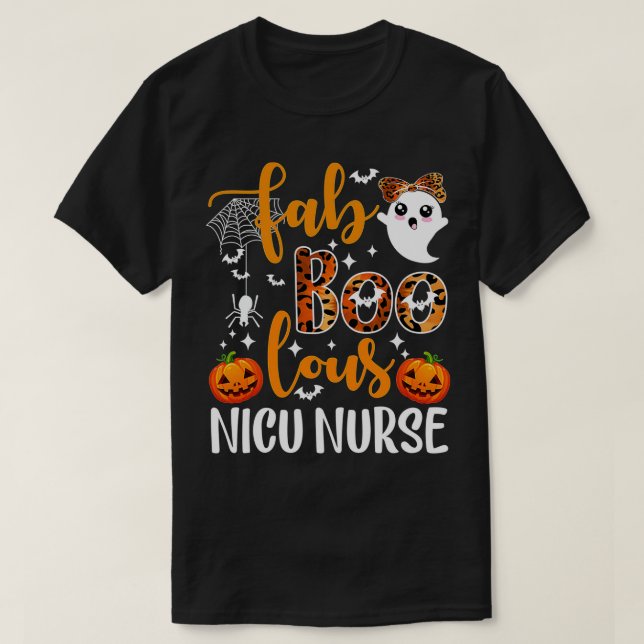 Camiseta Faboolous Nicu Nurse Funny Nicu Nurse Halloween Bo (Diseño del anverso)