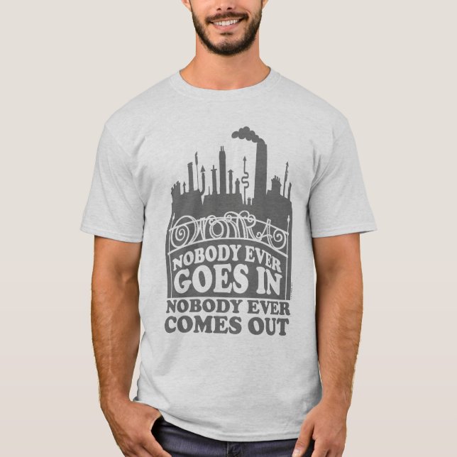 Camiseta Fábrica Willy Wonka - Nadie entra (Anverso)