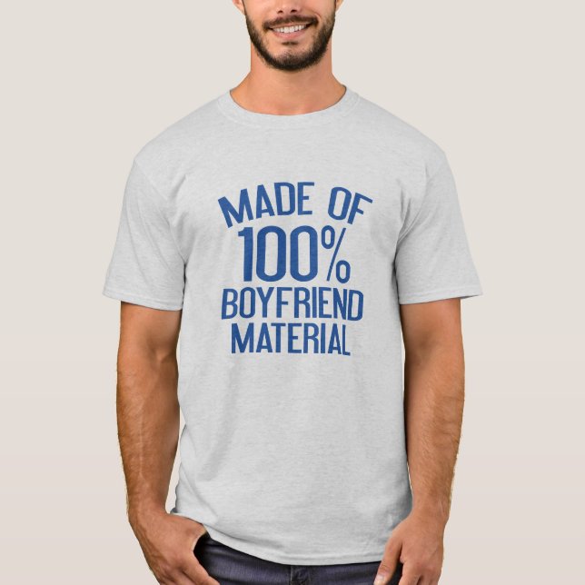Camiseta Fabricado Con Material De Novio Al 100% (Anverso)