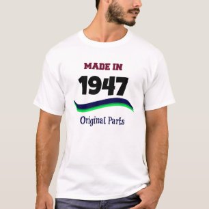 Camiseta Fabricado en 1947, Piezas Originales