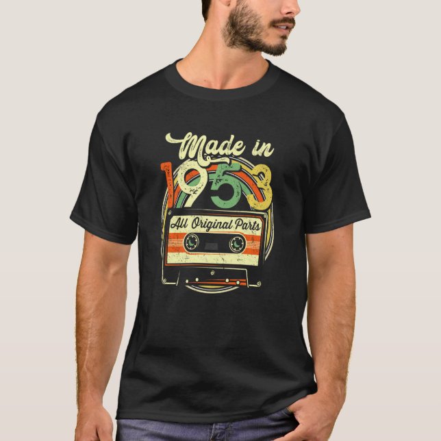 Camiseta Fabricado En 1953 68º Cumpleaños Cinta Vintage (Anverso)