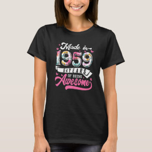 Camiseta Fabricado En 1959 Floral 64 Años De Edad