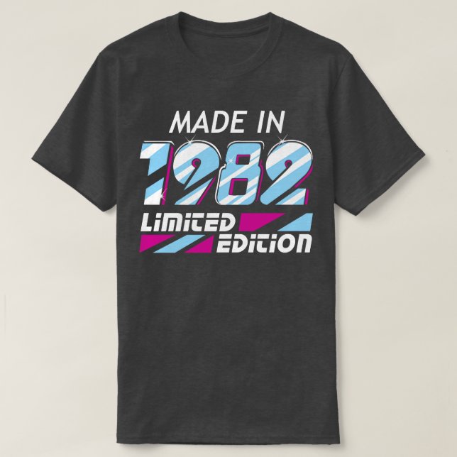 Camiseta Fabricado en 1982 Todas las piezas originales 1 (Diseño del anverso)