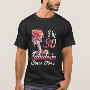 Camiseta Fabricado en 1994 Floral Vintage de 30 años de eda