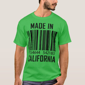 Camiseta Fabricado en código de barras de California