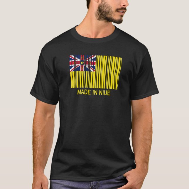 Camiseta Fabricado en código de barras de la marca Niue (Anverso)