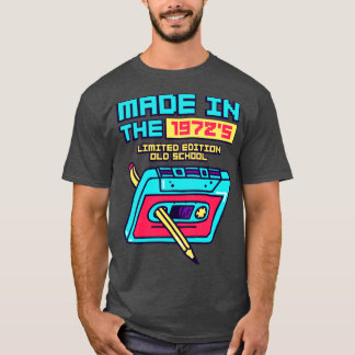Camiseta Fabricado en la cinta de cassette retro de 1972