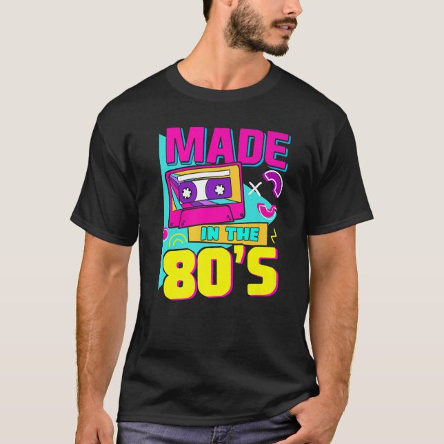 Camiseta Fabricado en los 80's 80s Equipo musical de los 70 (Anverso)