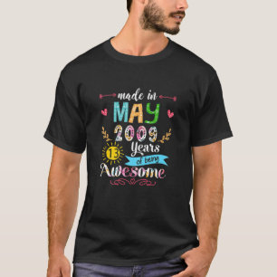 Camiseta Fabricado En Mayo De 13 Años Aparato De Cumpleaños