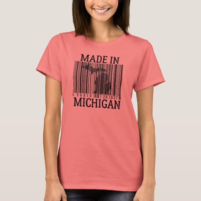 Camiseta Fabricado En Michigan Barcode Ring Tee (Anverso)