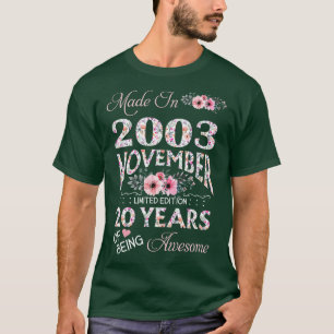 Camiseta Fabricado En Octubre De 2003 Con 20 Años De Presen