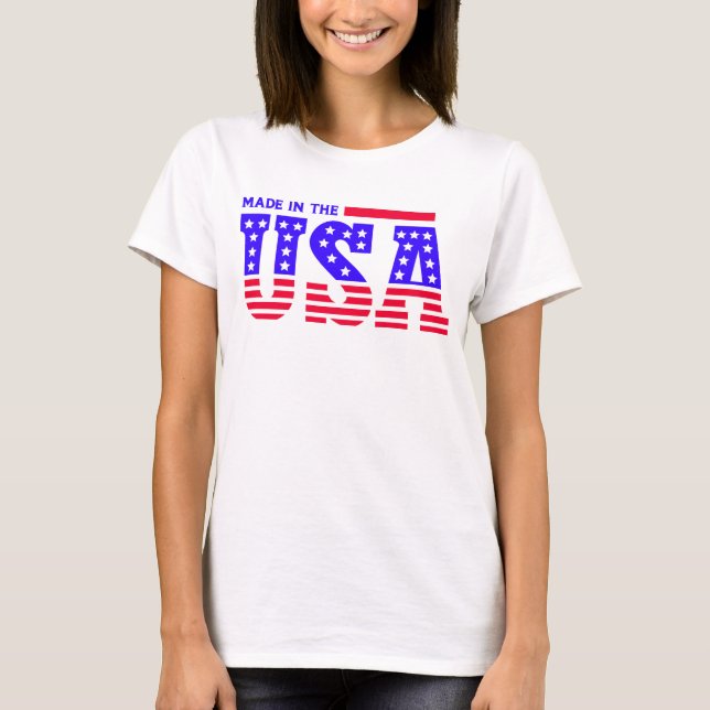 Camiseta Fabricado en USA American TEXT (Anverso)